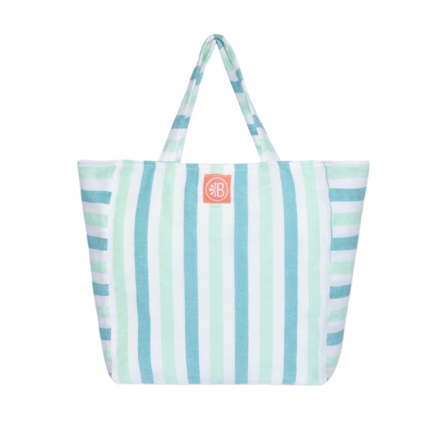 Novedades / Las Bayadas - Bolsa de Playa La Jade / Las Bayadas cre la bolsa de playa perfecta usando la misma tcnica para la creacin de las mantas de playa: grande, ligera, colorida y fcil de lavar.